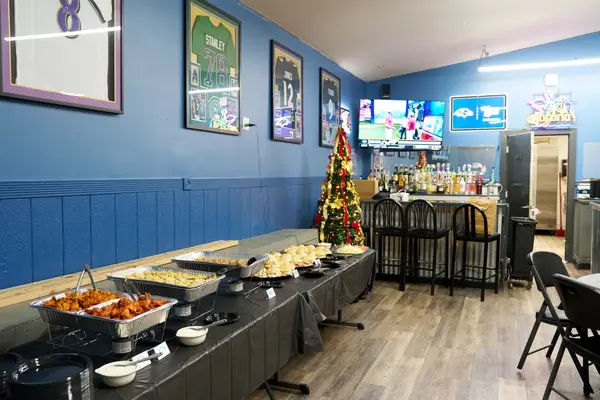 Holiday spread featuring Maranto bread